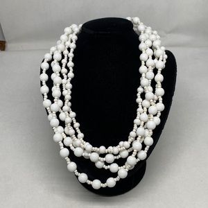 Beautiful signed Miriam Haskell 5 strand necklace